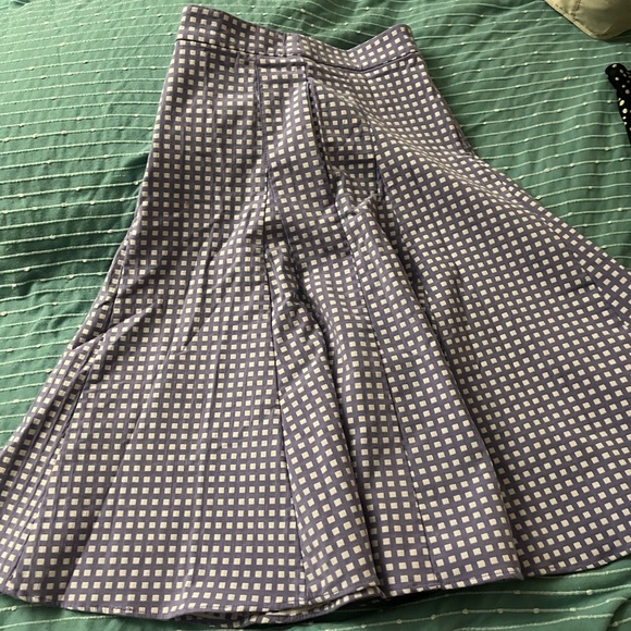 eva mendes for New York & Company Dresses & Skirts - Elegant Purple Checkered Skirt